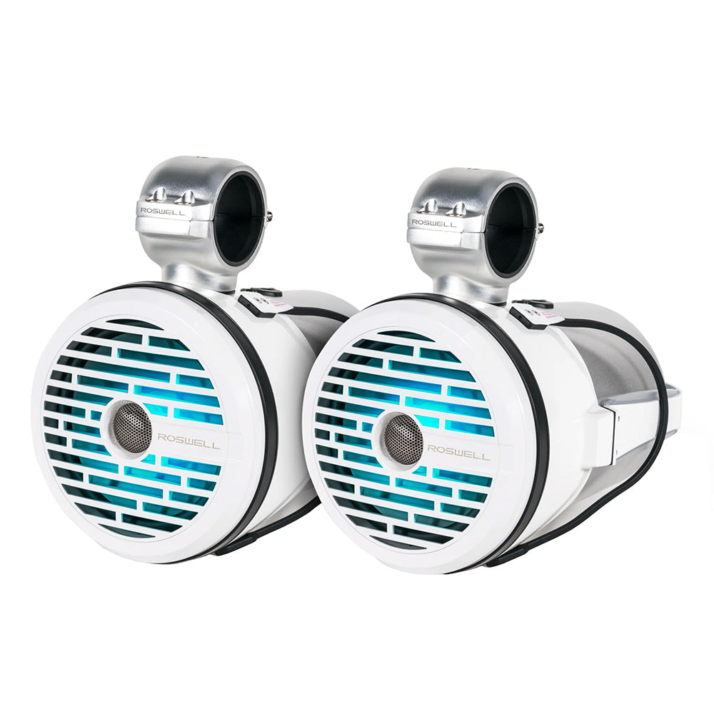 Roswell Marine, Roswell R1 8” Tower Speakers - White - 100W RMS & 200W Peak Power