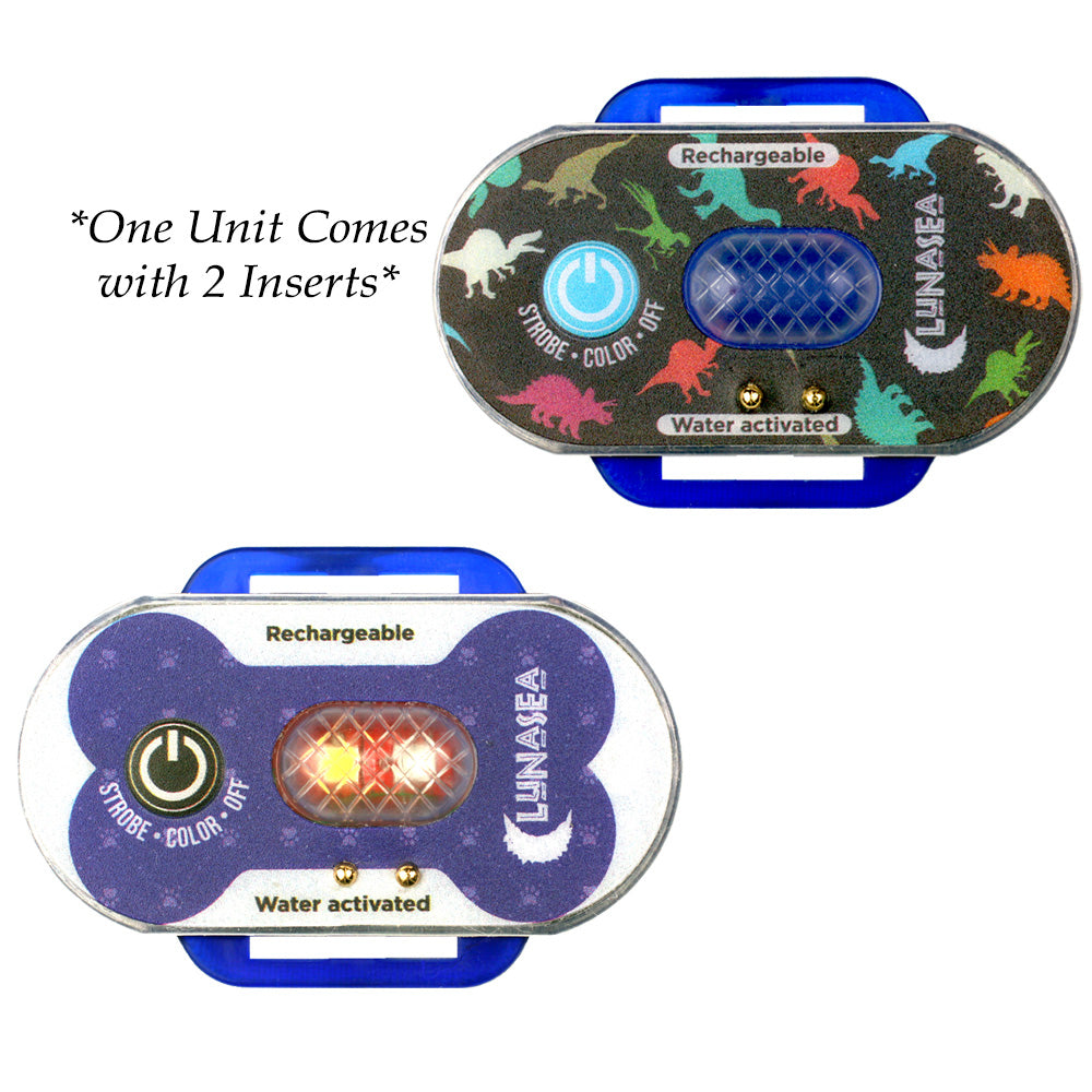 Lunasea Lighting, Lunasea Child/Pet Safety Water Activated Strobe Light - Blue Case, Blue Attention Light