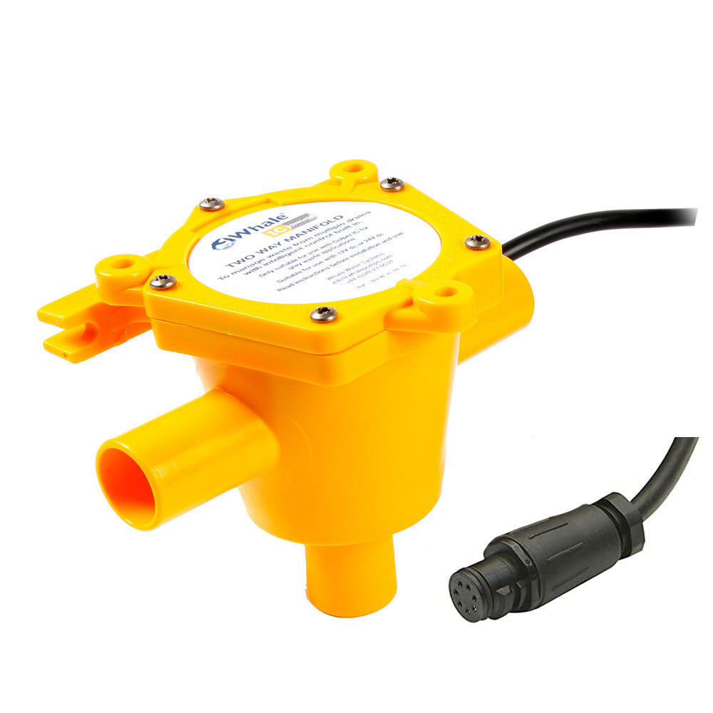 Whale Marine, Whale 2-Way Waste Manifold - 12' Cable - 3/4" Ports