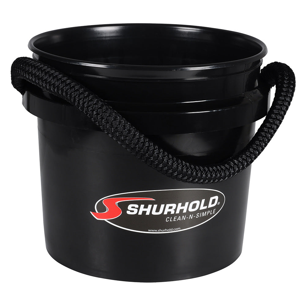 Shurhold World's Best Rope Handle Bucket - 3.5 Gallon - Black