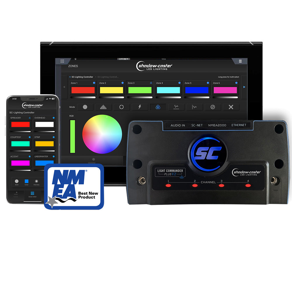 Shadow-Caster LED Lighting, Shadow-Caster Light Commander Version 2 - 6-Zone Lighting Controller w/Bluetooth/Wi-Fi, NMEA 2000
