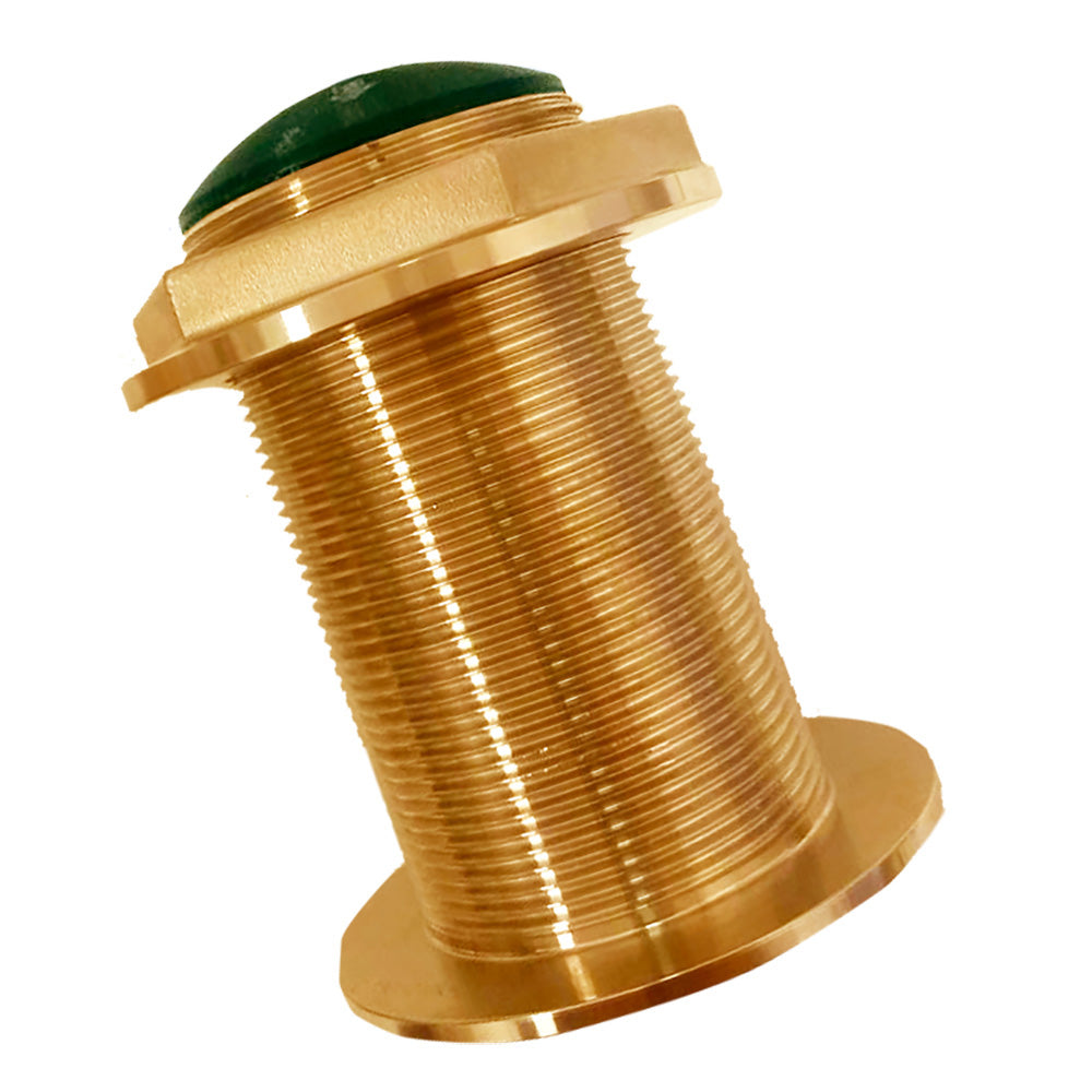 Echonautics Bronze Low-Profile Thru-Hull High-Frequency CHIRP Transducer - 600W, 0° Tilt, 130-210kHz