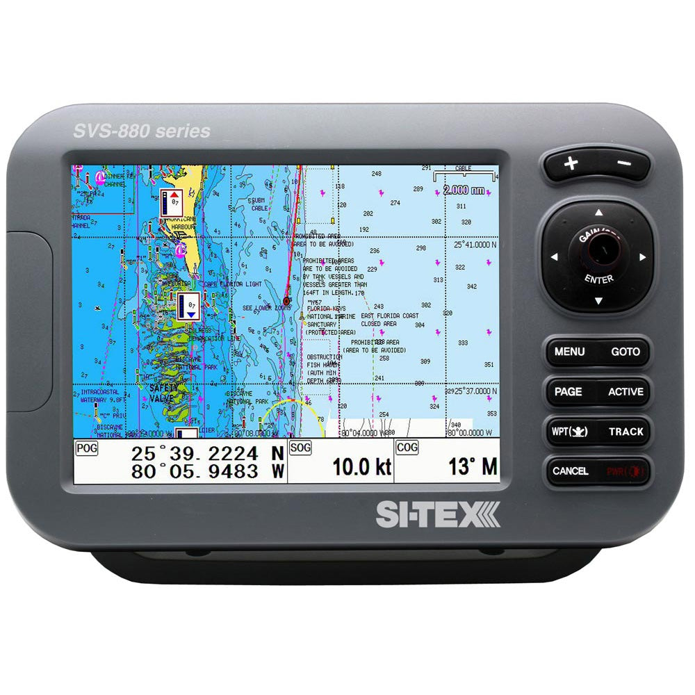SI-TEX GPS Chart-Dual Frequency 600W Sonar System - 8” Color LCD w/Internal & External GPS Antenna & C-MAP 4D C