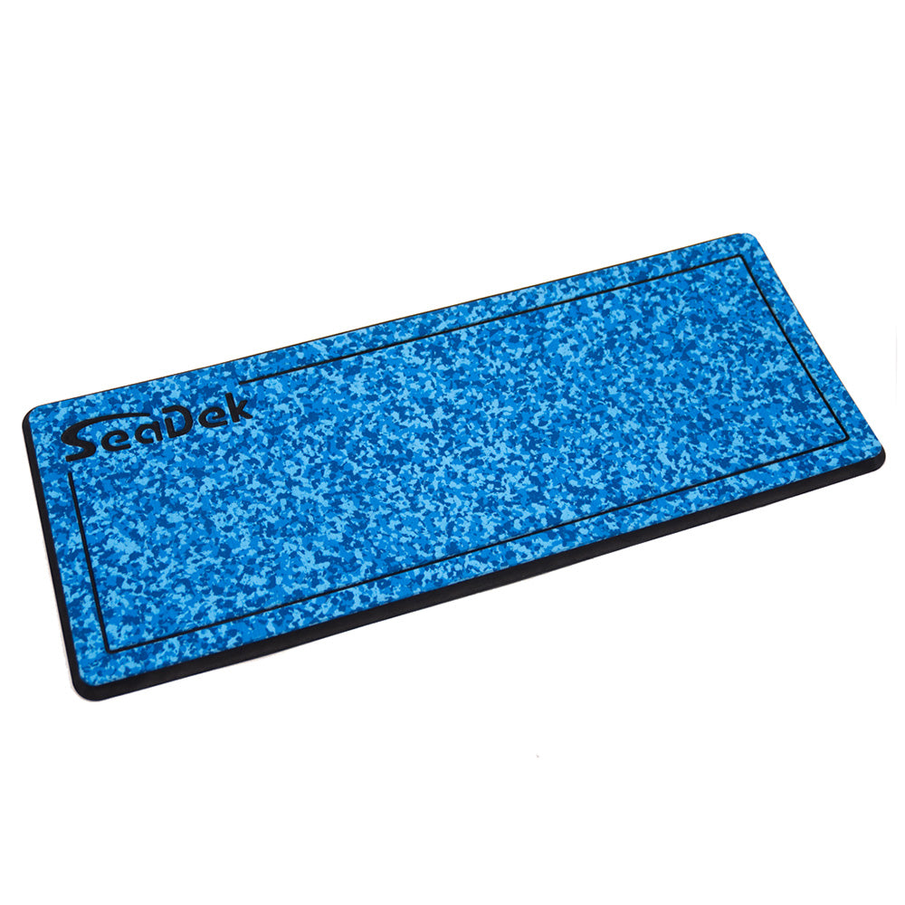 SeaDek 14” x 36" 20mm Dual Density Small Helm Pad w/SeaDek Logo - Brushed Texture - Aqua Camo/Black (355.6mm x 914.4mm