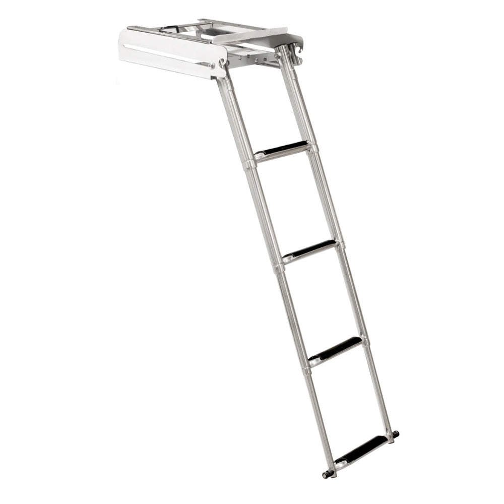 Whitecap 304 Stainless Steel 4-Step Sliding Under Platform Ladder