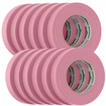 FrogTape CP 325 Medium-High Adhesion Masking Tape - 24MM x 55M x 12-Pack - Pink - Rated f/325°F