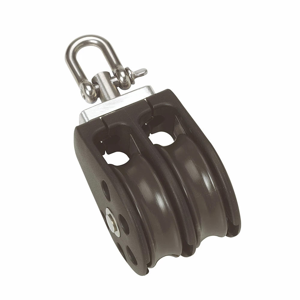 Barton Marine, Barton Size 1 30mm Plain Bearing Pulley Block Double w/Swivel