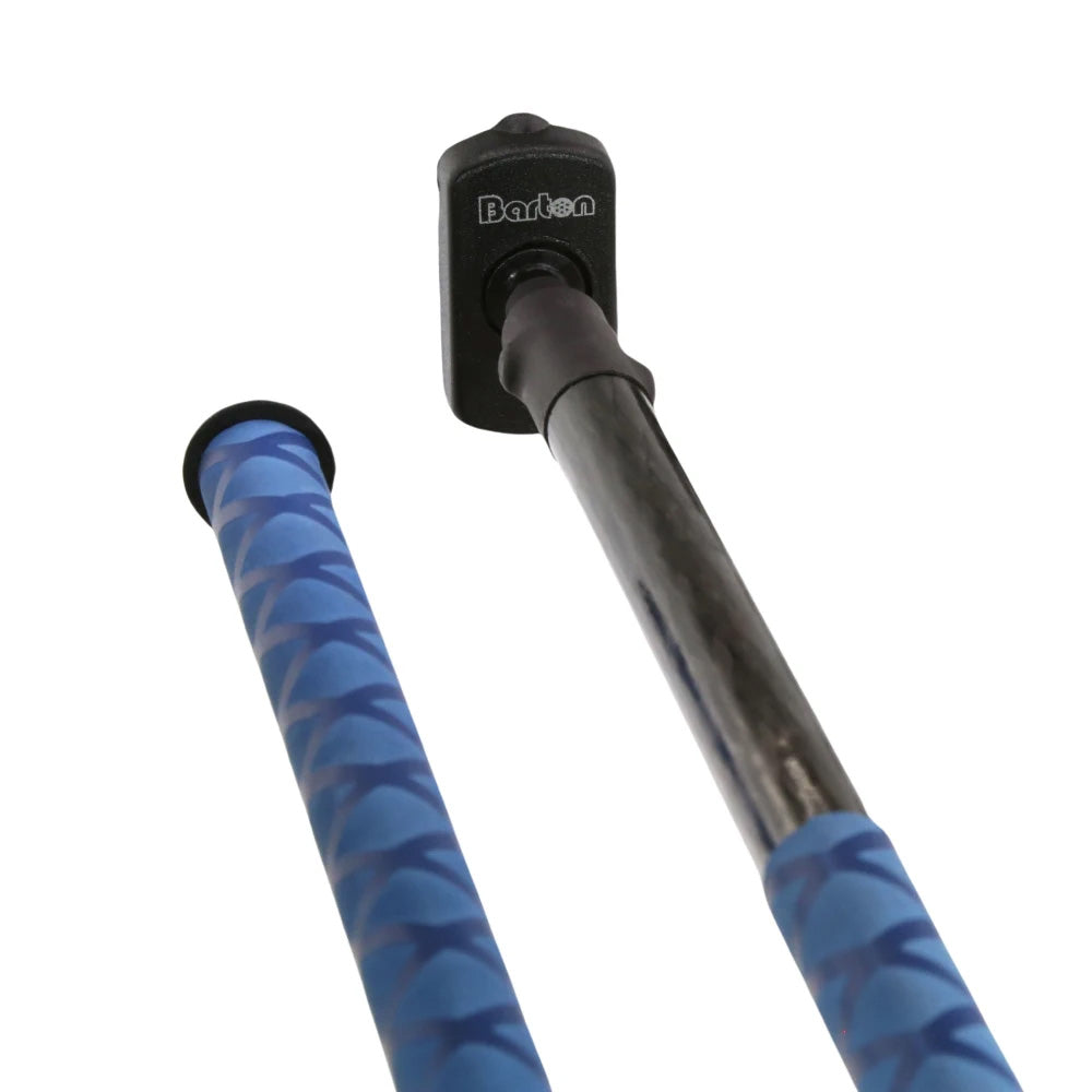 Barton Marine, Barton Tiller Extension 1000mm Carbon Fiber - Blue Soft Grip