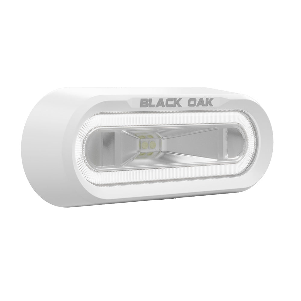 Black Oak LED, Black Oak Low Pro™ Off Road Spreader Light - Bracket Mount - White Housing - White LED