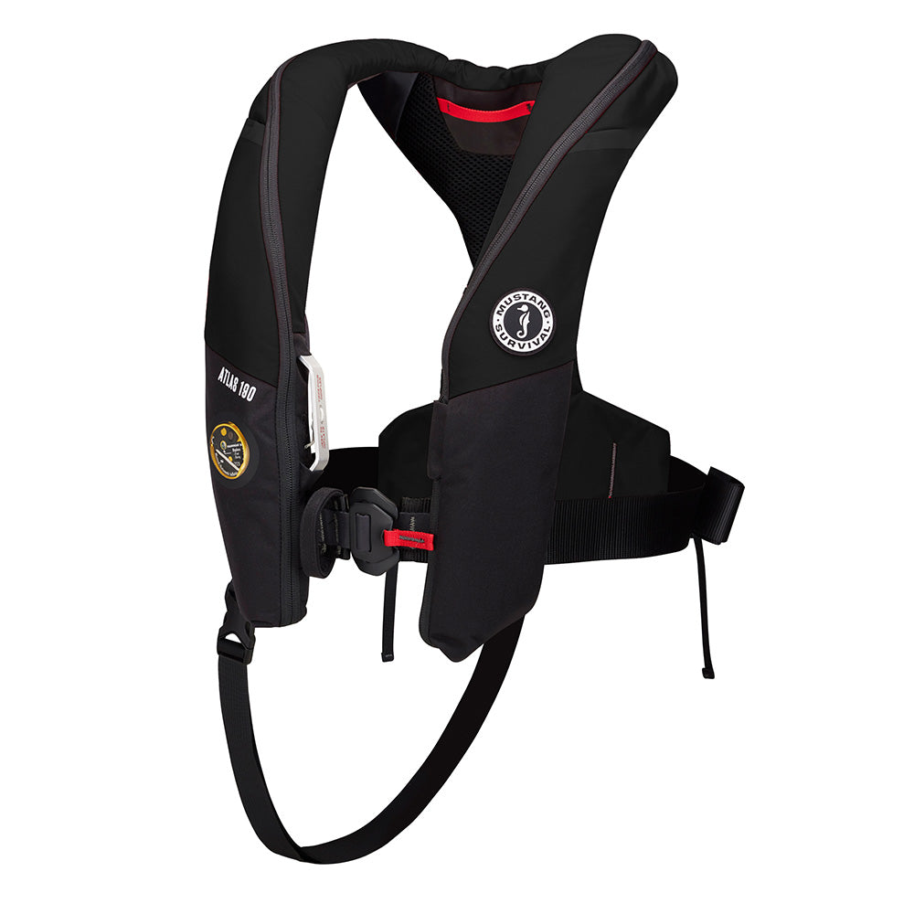 Mustang Survival, Mustang Atlas 190 DLX Open Ocean Inflatable PFD - Black