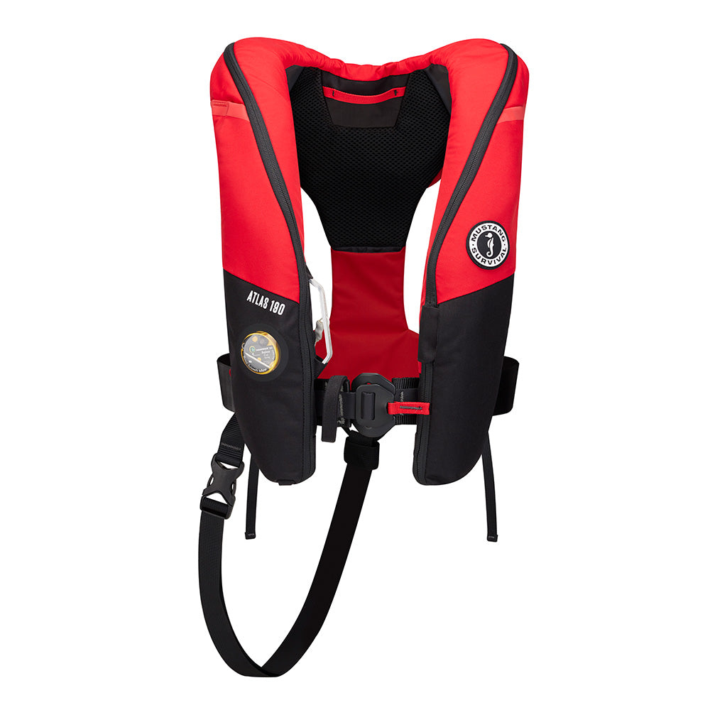 Mustang Survival, Mustang Atlas 190 DLX Open Ocean Inflatable PFD - Red/Black