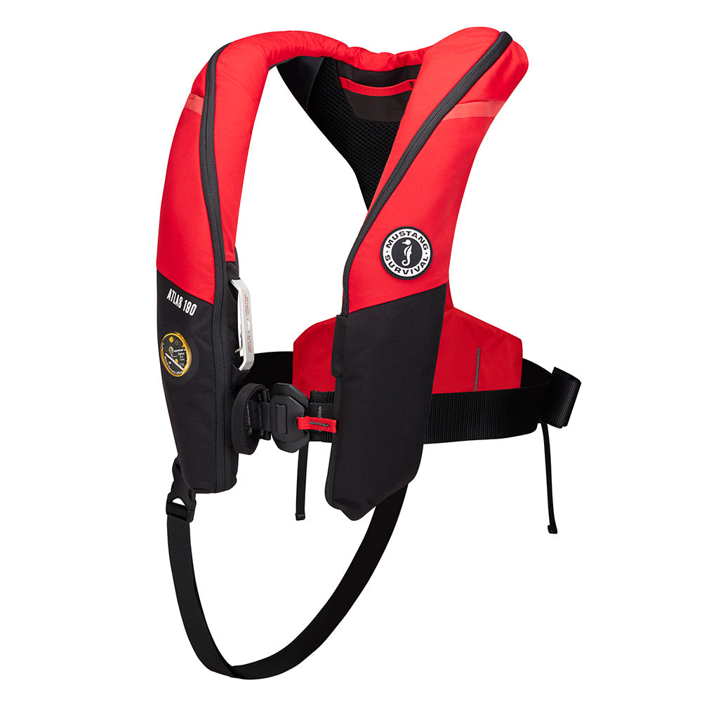 Mustang Survival, Mustang Atlas 190 DLX Open Ocean Inflatable PFD - Red/Black