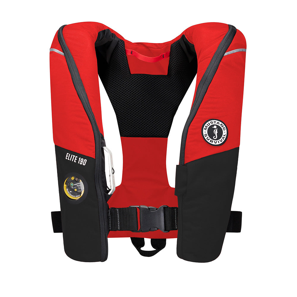 Mustang Survival, Mustang Elite 190 Offshore Inflatable PFD - Red/Black