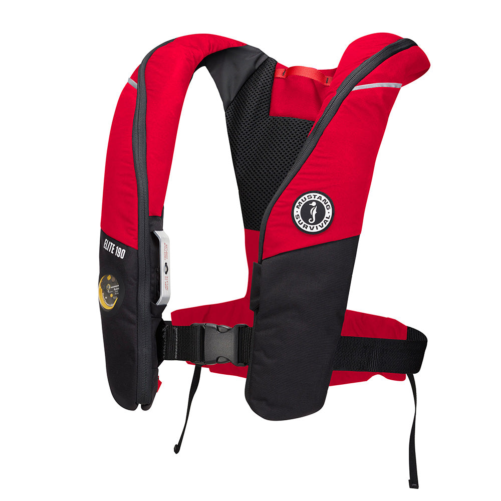 Mustang Survival, Mustang Elite 190 Offshore Inflatable PFD - Red/Black