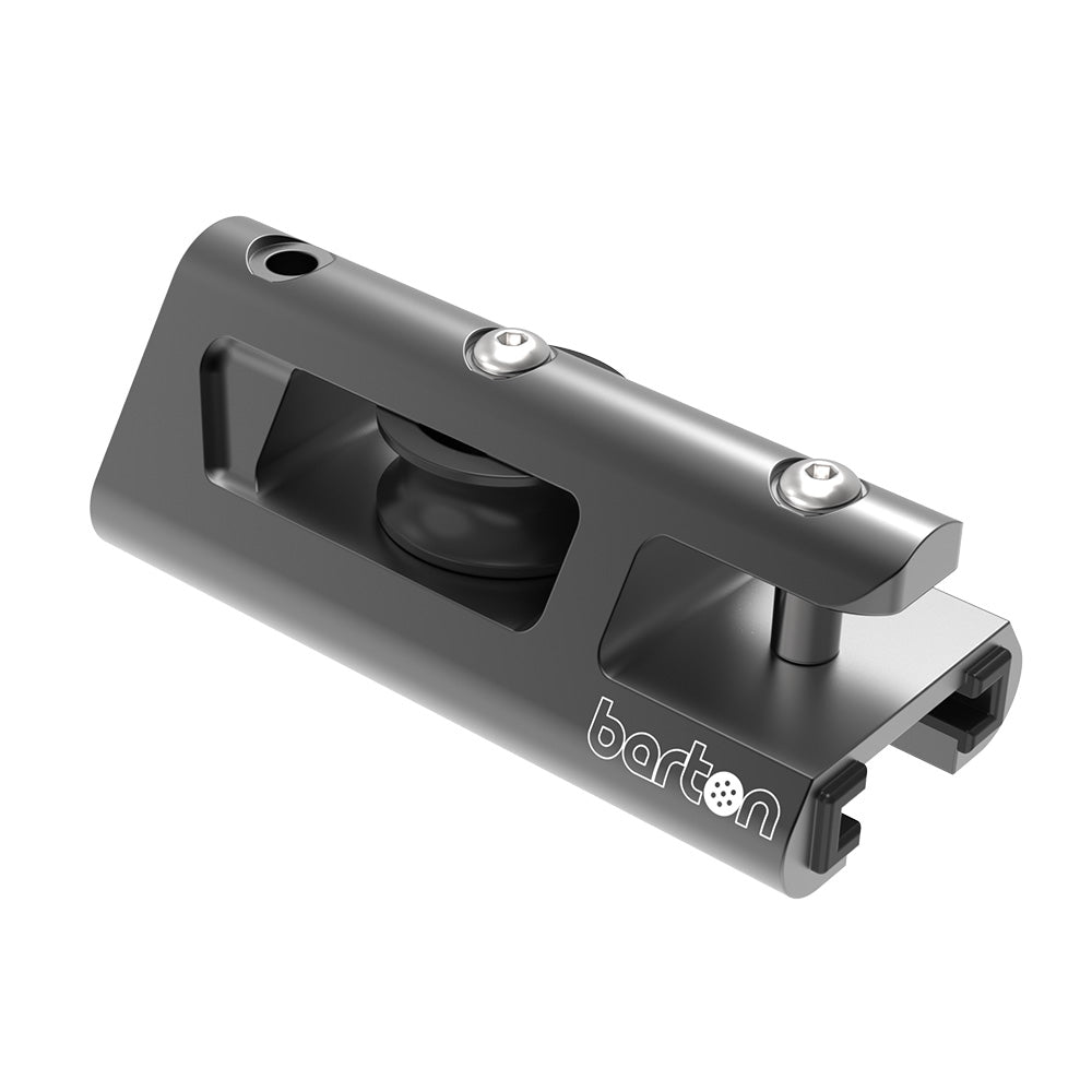 Barton Marine, Barton 32mm End Stop & Becket Genoa Car Track - Black