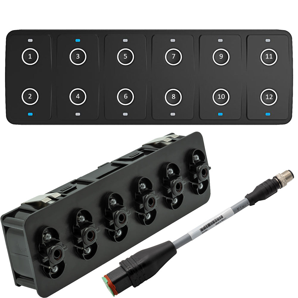 Maretron CKM12 Keypad w/CKM to NMEA 2000® Adapter Cable - 0.2M (Horizontal Orientation)