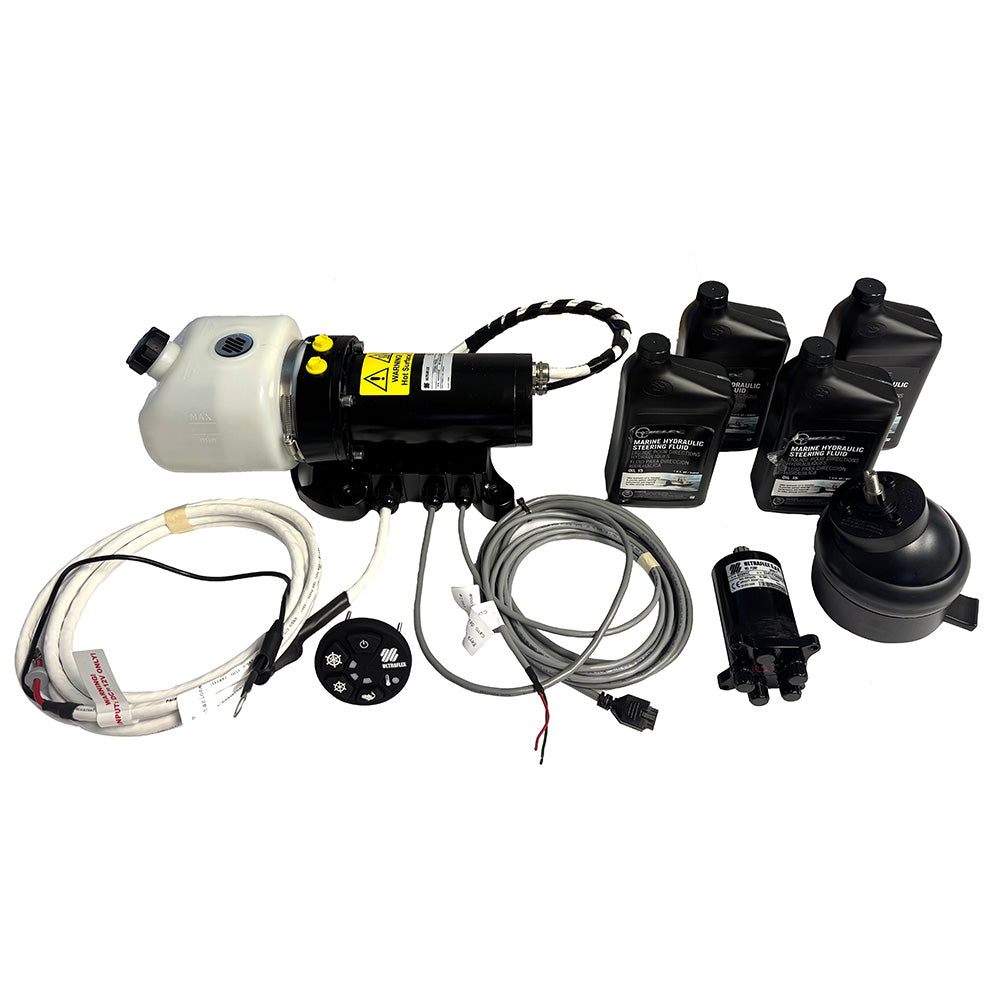 Uflex USA, Uflex MasterDrive Steering System - Single Station Retrofit Kit - MasterDrive 40cc Tilt Mount Helm & UPMD Powe