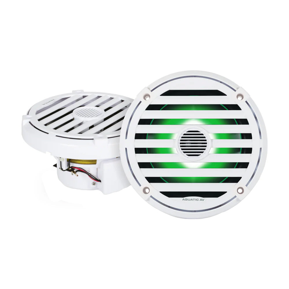 Aquatic AV ELITE 6.5" RGB Speakers - White - Pair