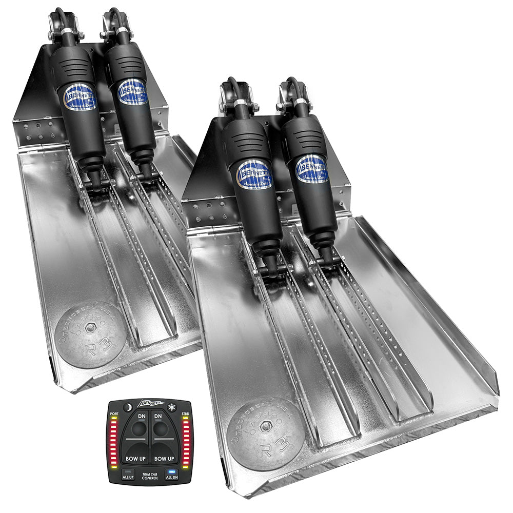 Bennett Marine BOLT 14x23 Dual Electric Trim Tab System w/One Box Indication Unit