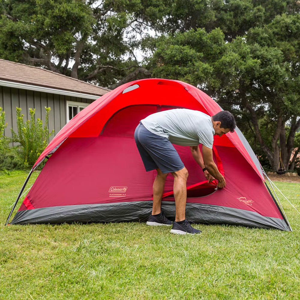 Coleman 6-Person Flatwoods II™ Lightweight Dome Camping Tent - Red