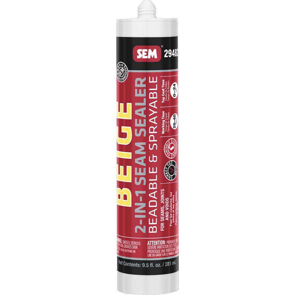 SEM 2-IN-1 Seam Sealer - 9.5oz Tube - Beige