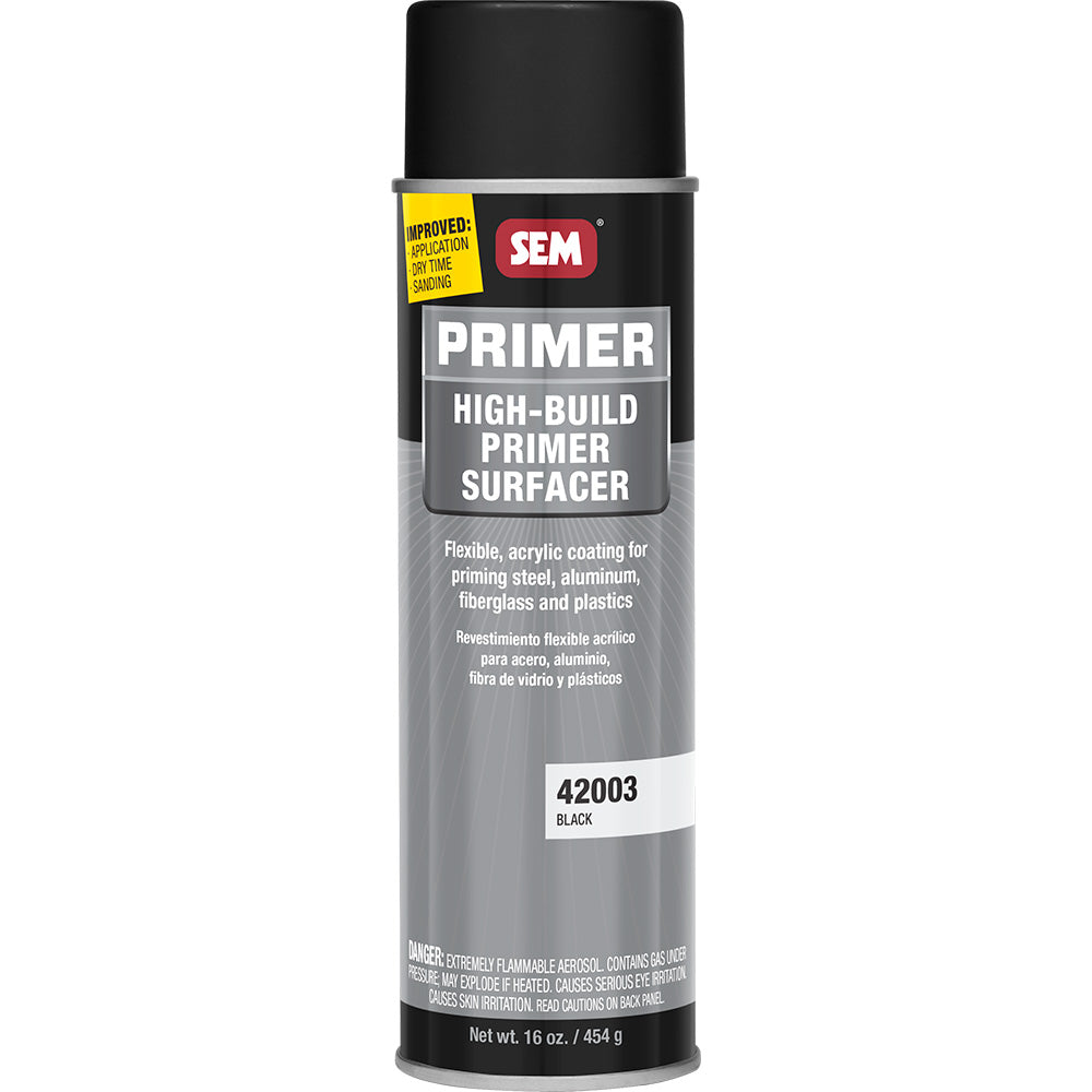 SEM High-Build Primer Surfacer - 20oz Aerosol Can - Black