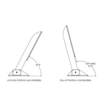 TACO Marine, TACO Command Ratchet Hinge - 18-1/2" - 316 Stainless Steel Polished w/Hard Stop