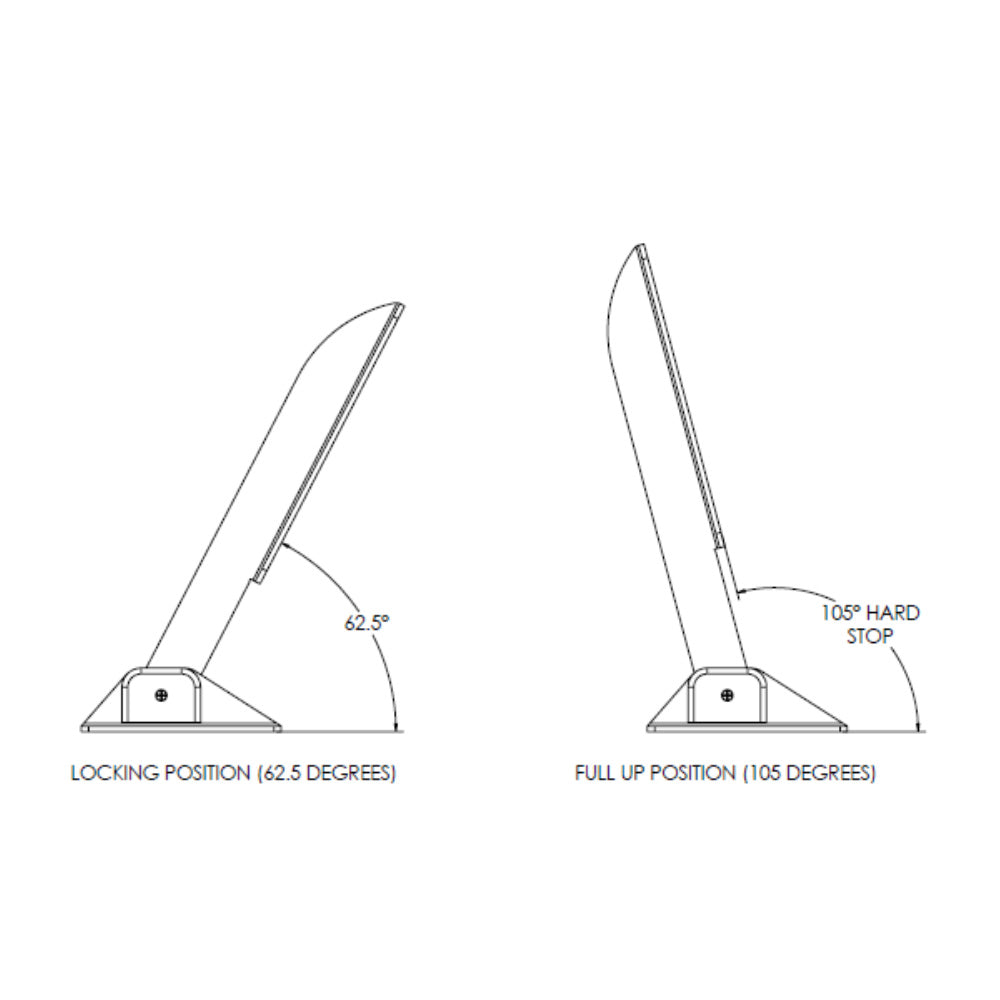 TACO Marine, TACO Command Ratchet Hinge - 18-1/2" - 316 Stainless Steel Polished w/Hard Stop