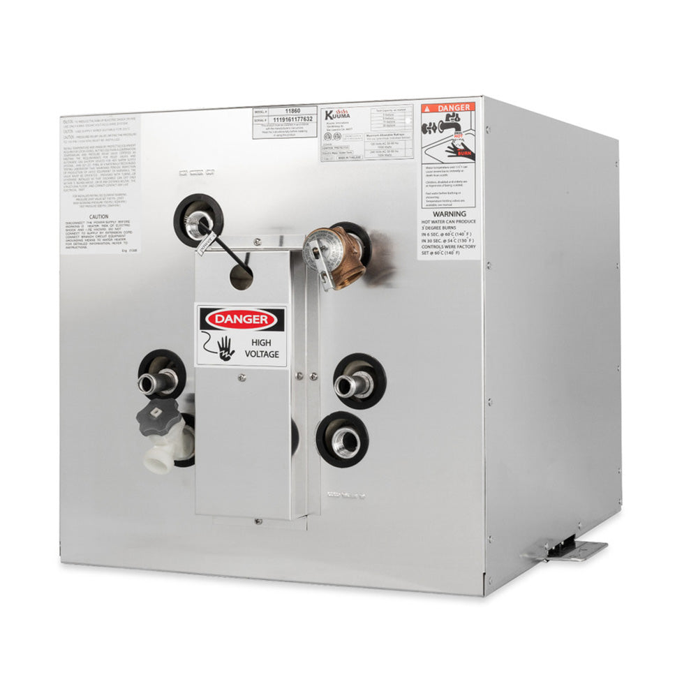 Kuuma Products, Kuuma 11-Gallon WH, 240V (L1 & L2 Wiring) Front Heat Exchange, Side Mount