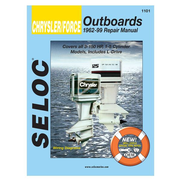 Seloc Service Manuals, Chrysler/Force Outboards All '62-'99 3-150Hp