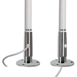 Scout Titan Series 4' White VHF Antenna 3dB Stainless Steel Ferule w/5M RG-58 Includes PL-259