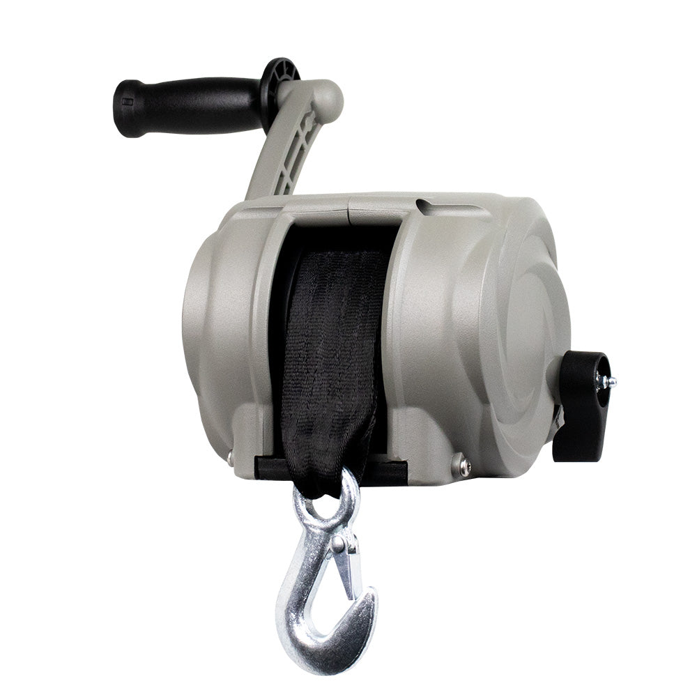 Powerwinch Premier Series Winch 2000lb, 8", Crank Arm - Saltwater Silver