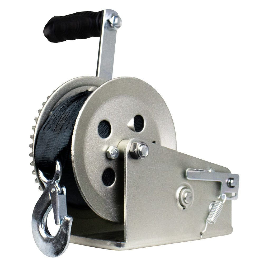 Powerwinch Utility Series Winch 1,800lb, 2 Speed, 8" Crank Arm - Zinc