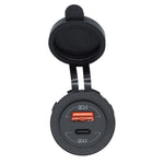 Bluewater Round Dual USB/USB-C Charger
