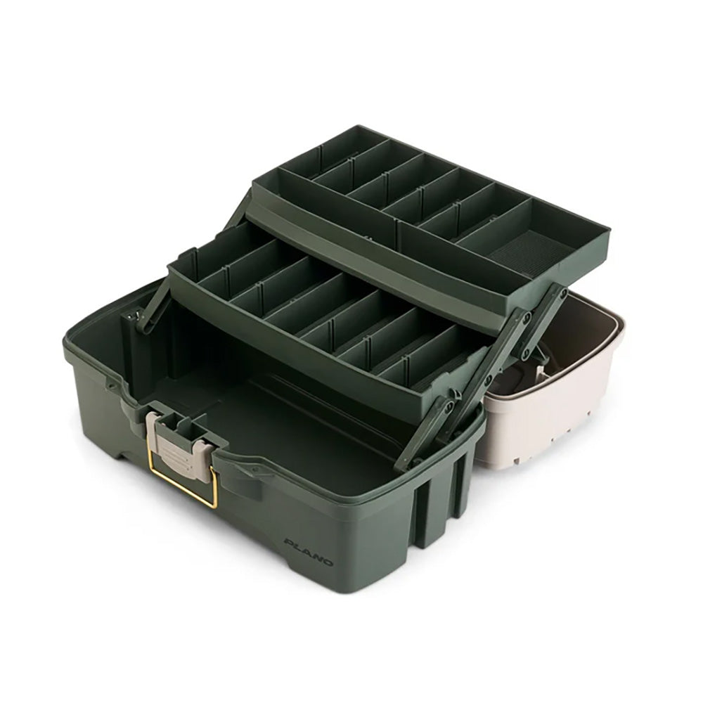 Plano Two-Tray Tackle Box - Green/Tan