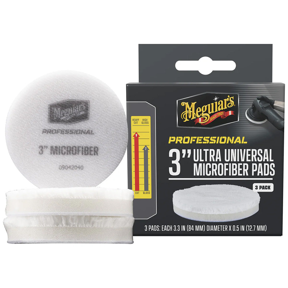 Meguiar's Professional 3" Ultra Universal Microfiber Pads *3-Pack
