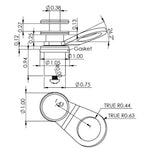 TACO Marine, TACO Aluminum Quick-Release Fender Lock f/Pontoon Boats