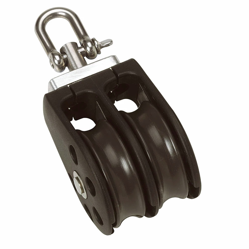 Barton Marine, Barton Size 2 35mm Plain Bearing Pulley Block Double w/Swivel
