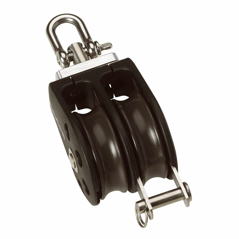 Barton Marine, Barton Size 1 30mm Plain Bearing Pulley Block Double Swivel & Becket