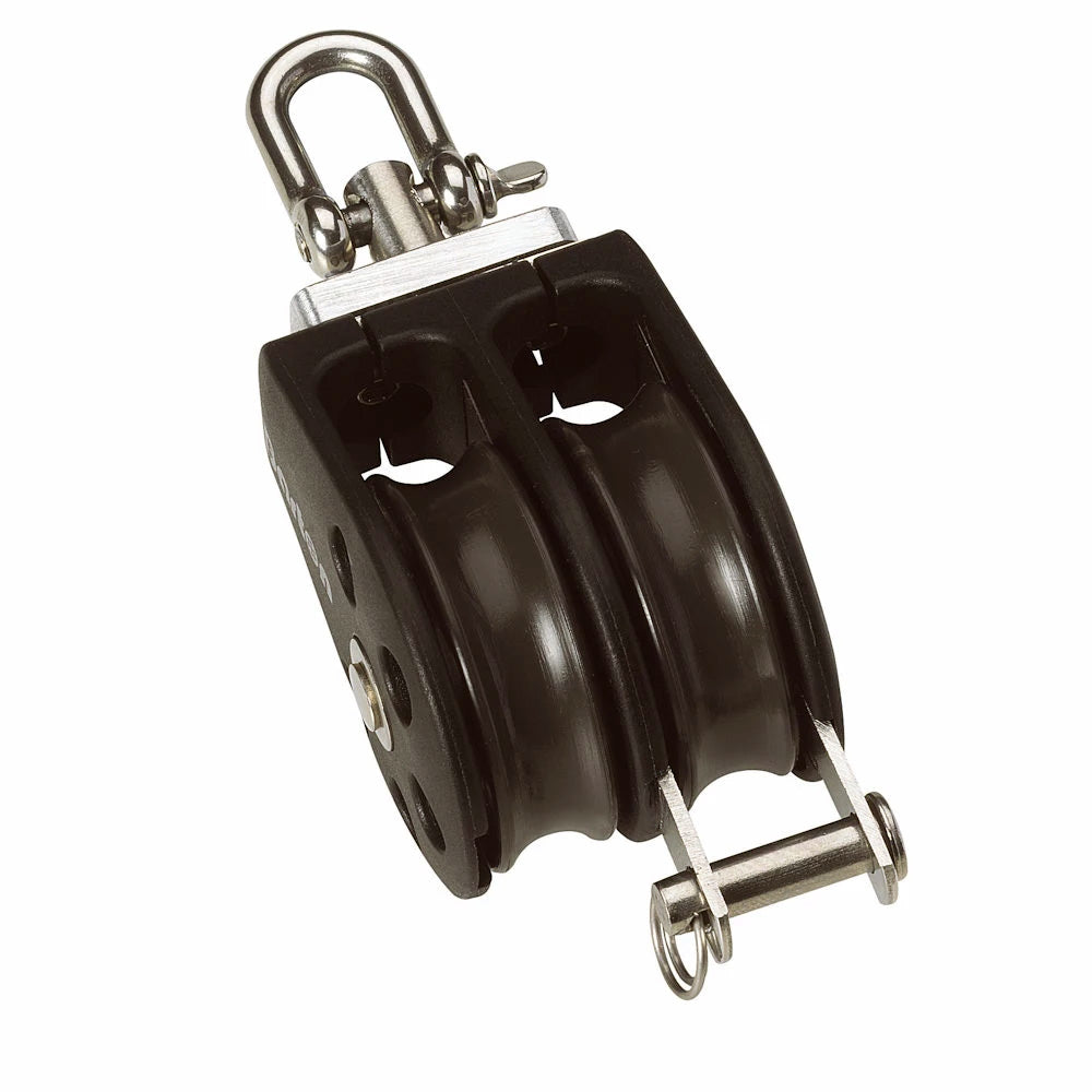 Barton Marine, Barton Size 2 35mm Plain Bearing Pulley Block Double Swivel & Becket
