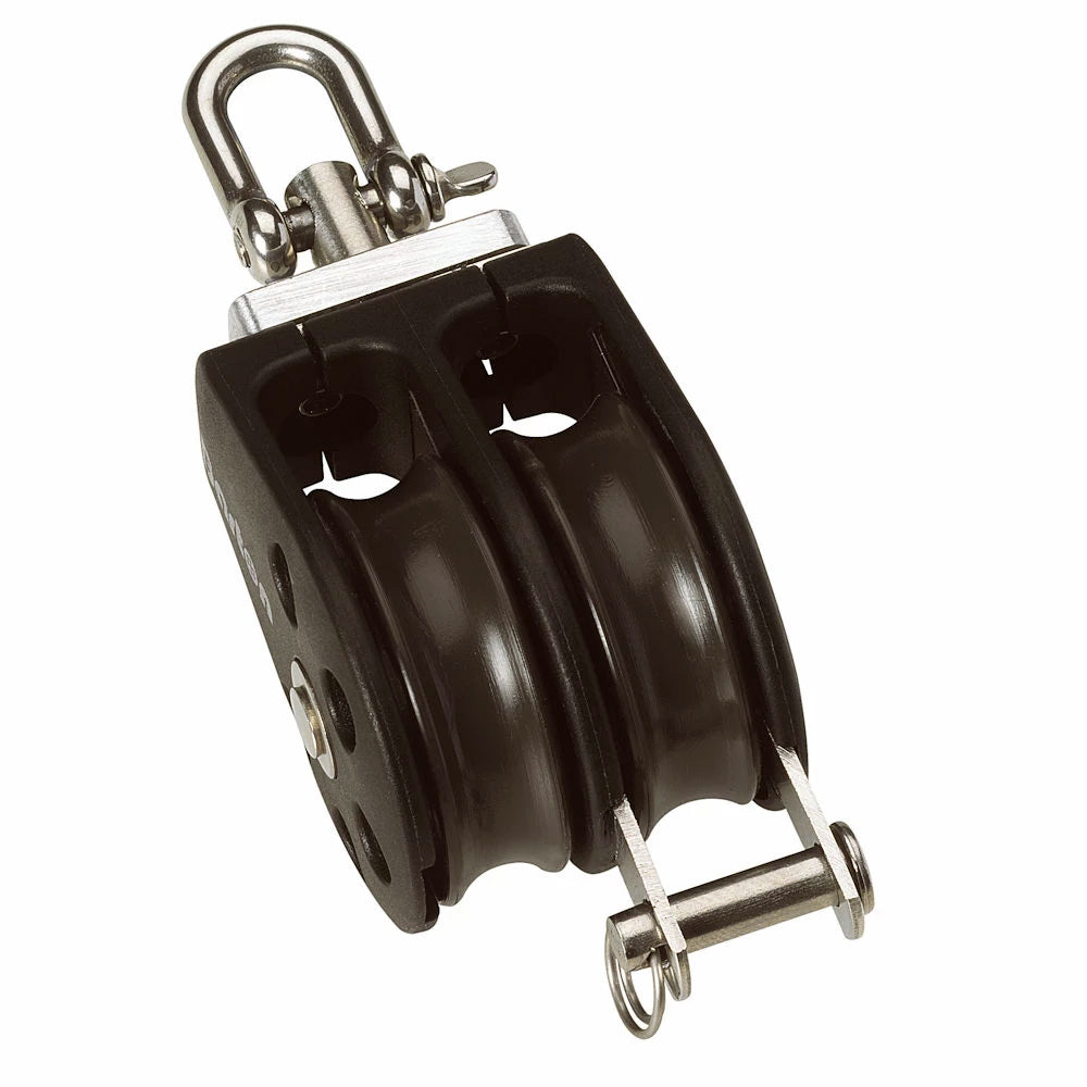 Barton Marine, Barton Size 3 45mm Plain Bearing Pulley Block Double Swivel & Becket