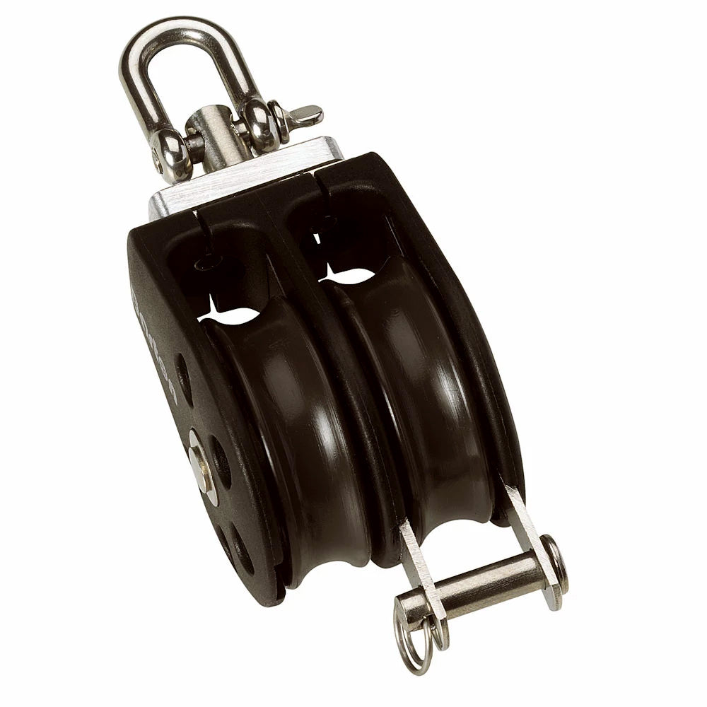 Barton Marine, Barton Size 5 54mm Plain Bearing Pulley Block Double Swivel & Becket