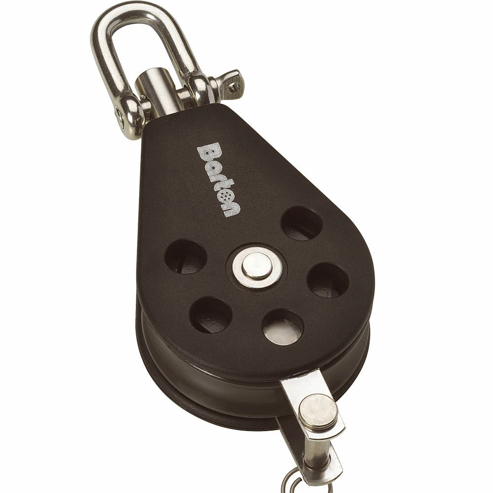 Barton Marine, Barton Size 1 30mm Plain Bearing Pulley Block Single Swivel & Becket