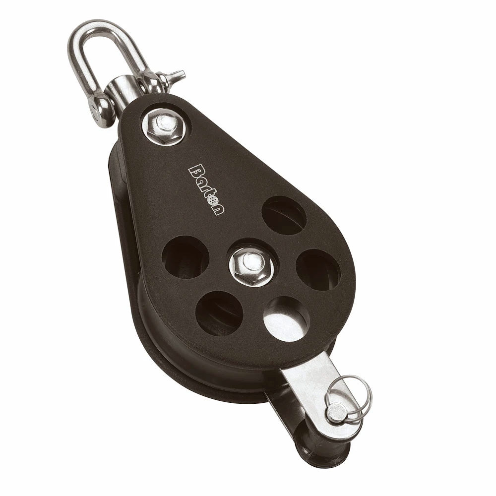 Barton Marine, Barton Size 5 54mm Plain Bearing Pulley Block Single Swivel & Becket