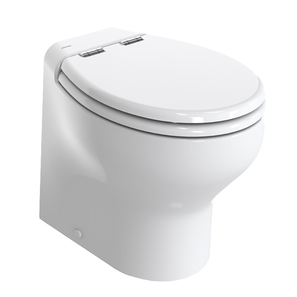 Thetford Marine, Thetford Silence Plus 2G w/Wood Polyester Soft Close Seat & Standard Solenoid - High, White - 12V