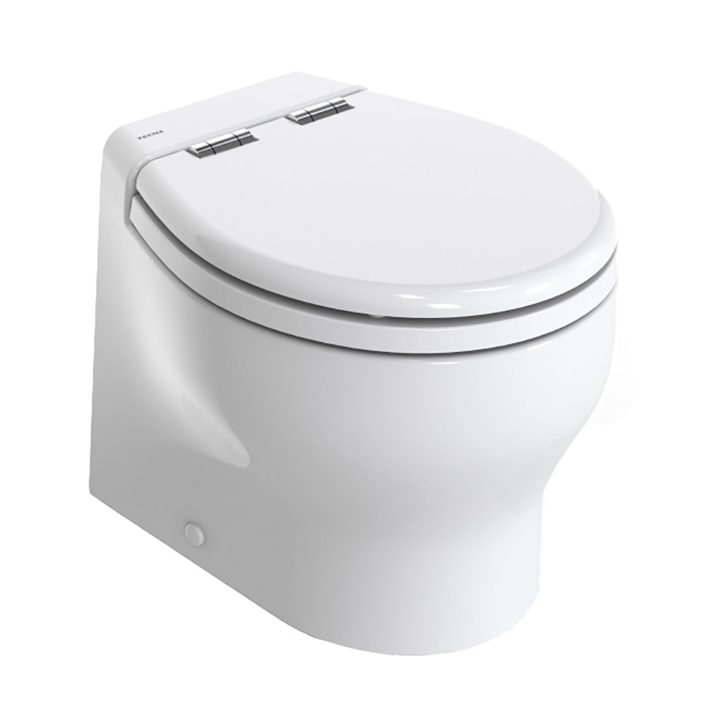 Thetford Marine, Thetford Silence 2G w/Wood Polyester Soft Close Seat & Standard Solenoid - Short, White, 24V