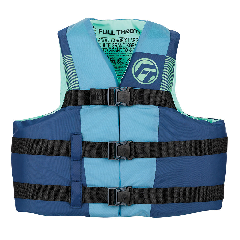 Full Throttle Adult Nylon Life Jacket - L/XL - Blue