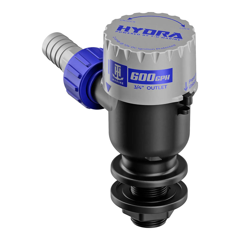 T-H Marine Supplies, T-H Marine HYDRA™ Livewell Pump - 600 GPH - 12V - Short Nozzle