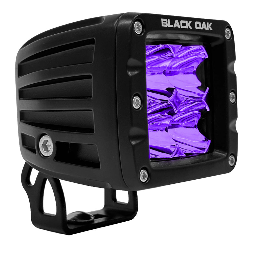 Black Oak LED, Black Oak 2" Ultraviolet LED Pod Light - Flood Optics - Pro Series 3.0 - 12W