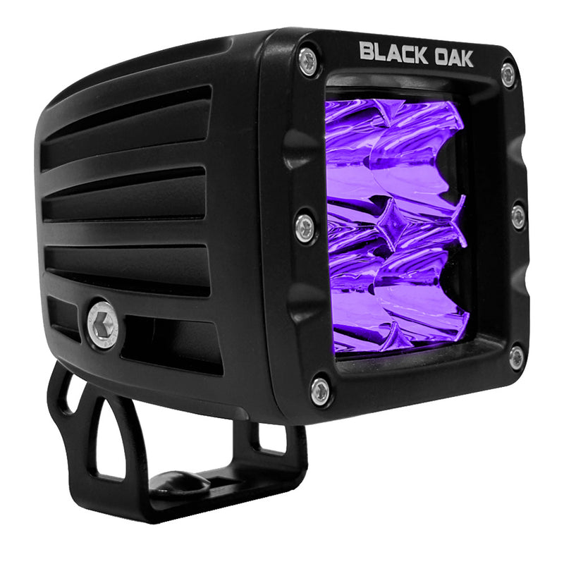 Black Oak LED, Black Oak 2" Ultraviolet LED Pod Light - Flood Optics - Pro Series 3.0 - 12W